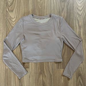 Chic Klassy Network long sleeve crop top with built in padded bra